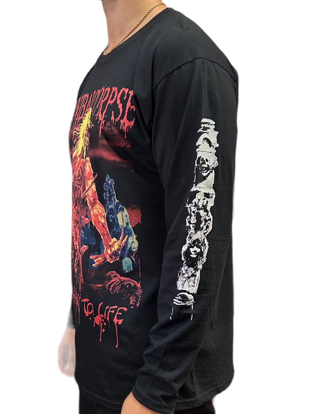 Cannibal Corpse Eaten Official Unisex Long Sleeved Shirt Various Sizes Front & Back Print: NEW