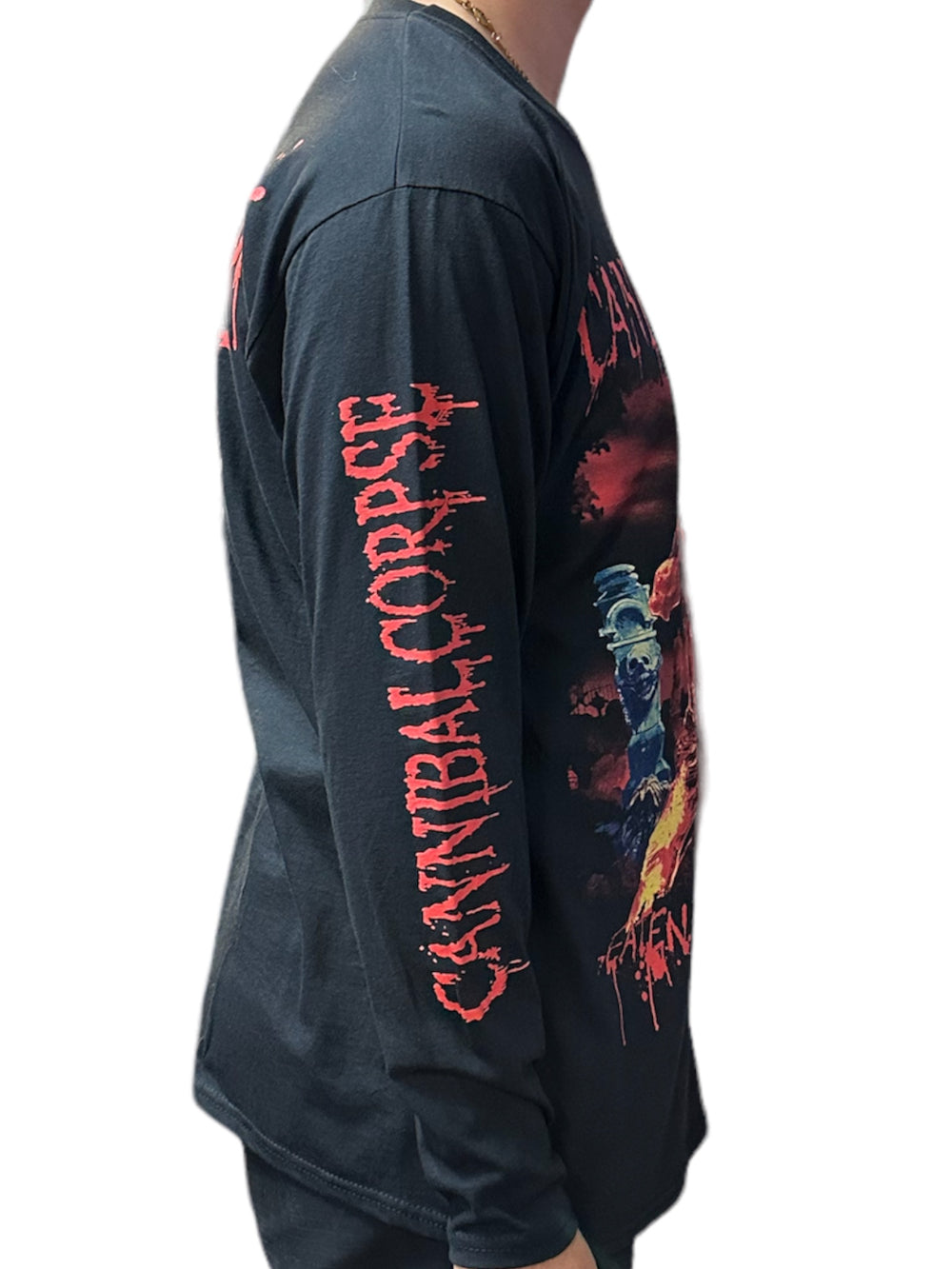Cannibal Corpse Eaten Official Unisex Long Sleeved Shirt Various Sizes Front & Back Print: NEW