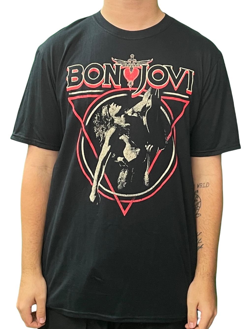 Bon Jovi Triangle Overlap Official Unisex T Shirt Brand New Various Sizes