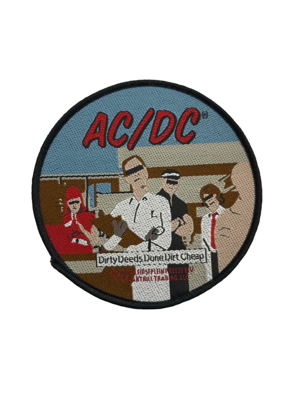 AC/DC Dirty Deeds Round Official Woven Patch Brand New