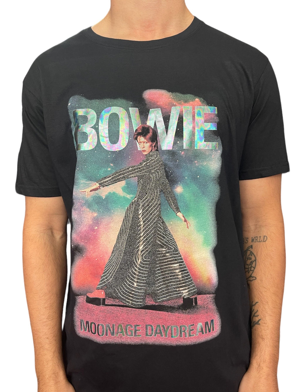David Bowie - Moonage Daydream Fade Embellished Official Unisex T Shirt Brand New Various Sizes