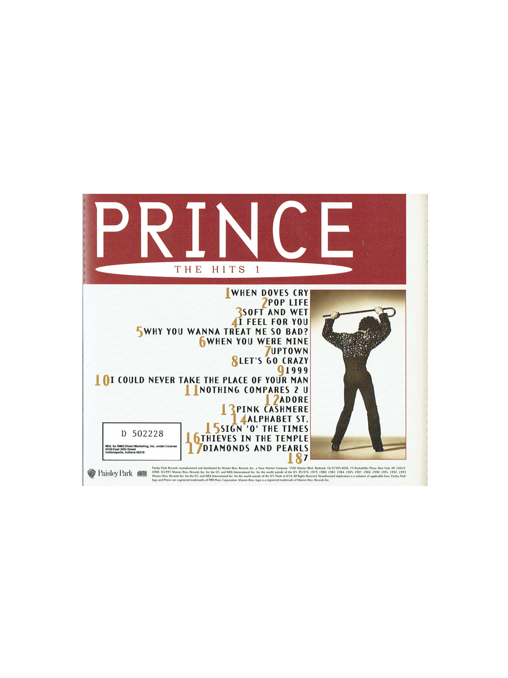 Prince – The Hits CD Album US Preloved: 1993