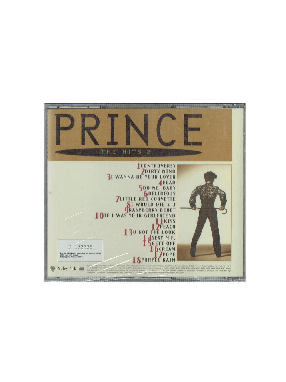 Prince –  The Hits 2 CD Album 1993 Original Release 18 Tracks WITH HYPE