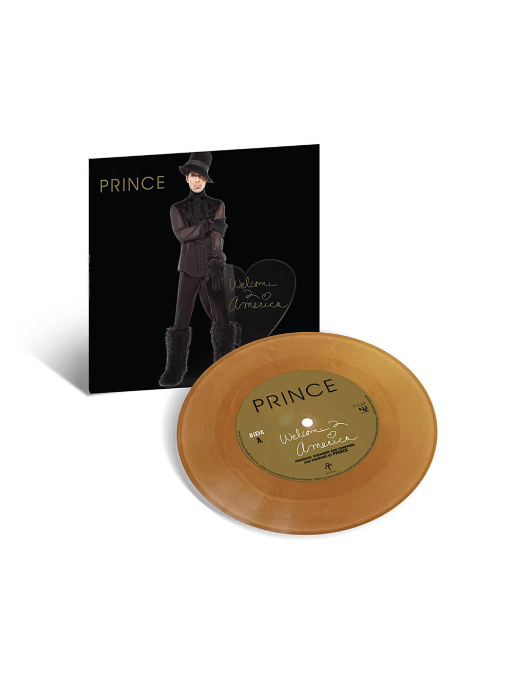 Prince – WELCOME 2 AMERICA 7 INCH SINGLE GOLD VINYL LTD ED NUMBER 003317