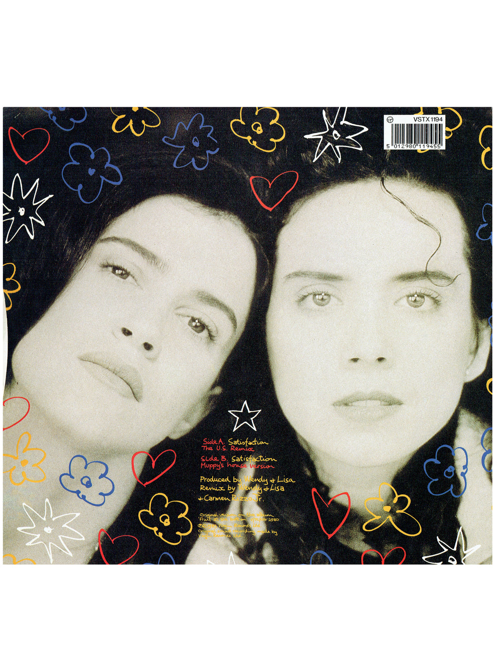 Prince- Wendy & Lisa Satisfaction UK 12 Inch Vinyl U.S.Remix Preloved: 1989
