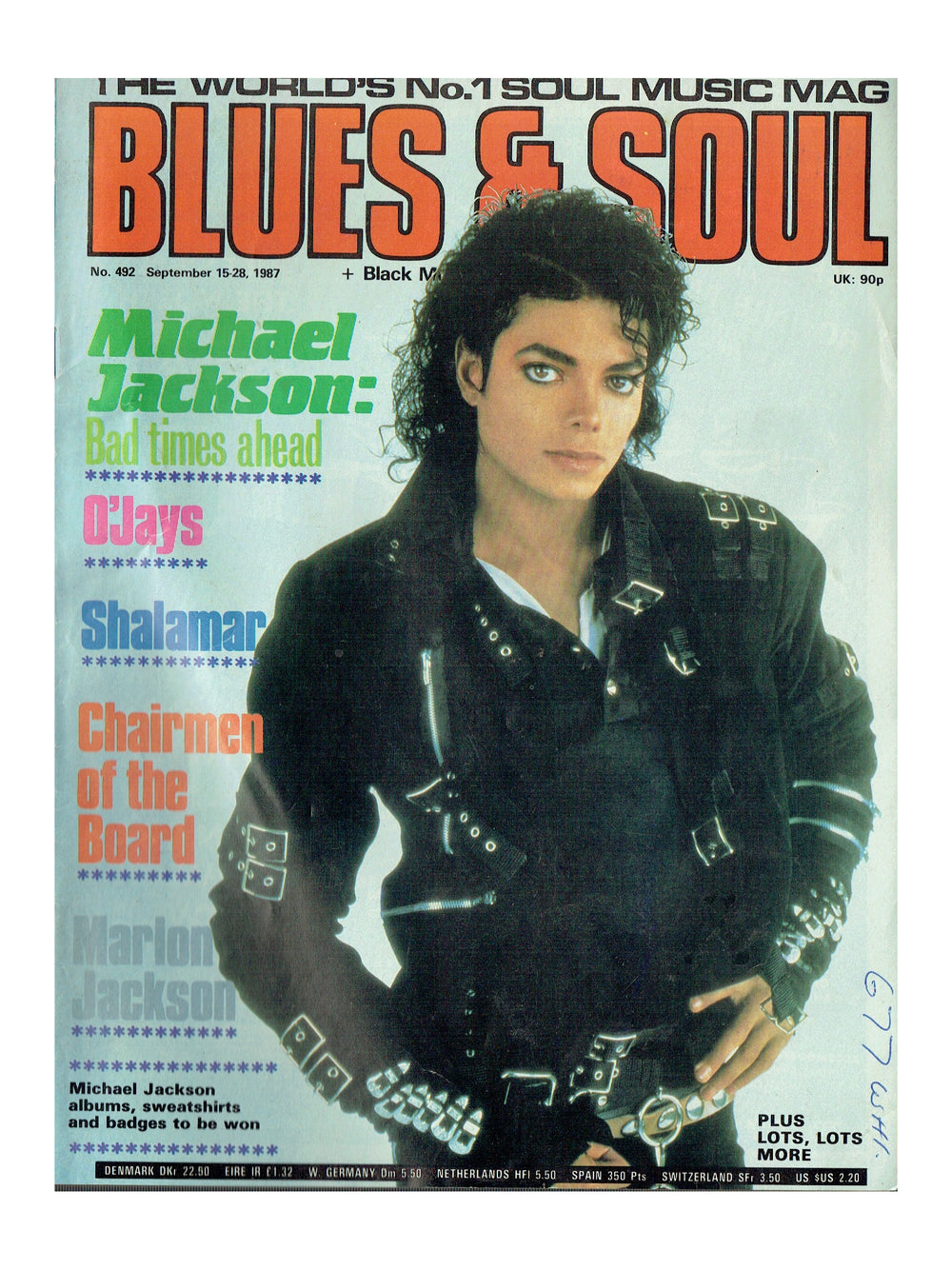 Prince – Blues & Soul Magazine September 1987 Michael Jackson Cover No Prince