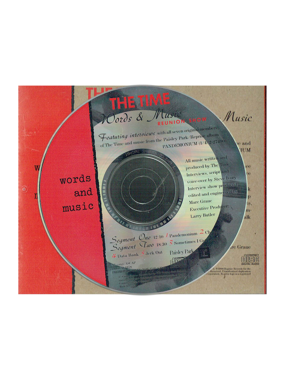 Prince – The Time Words & Music Reunion Show Promotional CD Album Prince SW