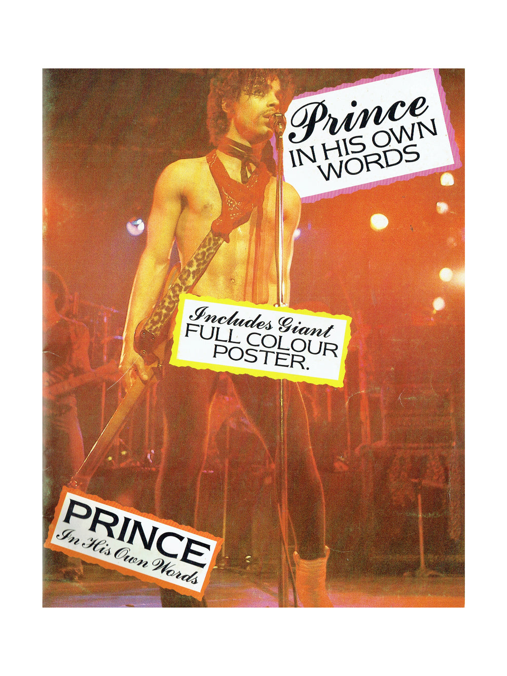 Prince – In His Own Words Softback Book Published 1984 & Poster Very Rare