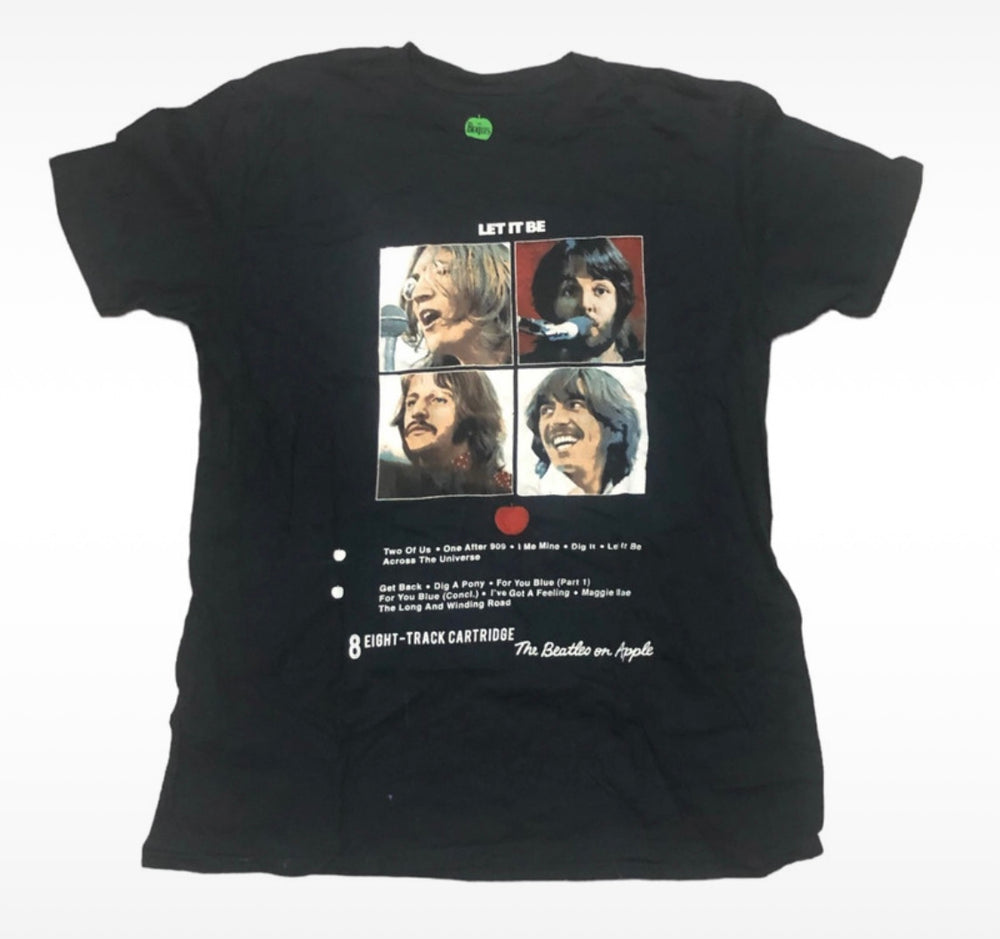 Beatles Let It Be 8 Track Unisex T-Shirt New XL