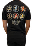 AC/DC Unisex T-Shirt Emblems 50 Years Back Print Official New Back Printed