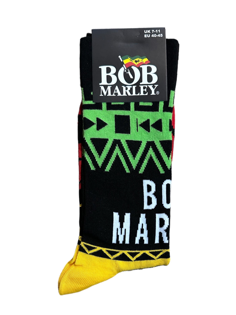 Bob Marley Press Play Black Official Product 1 Pair Jacquard Socks Brand New