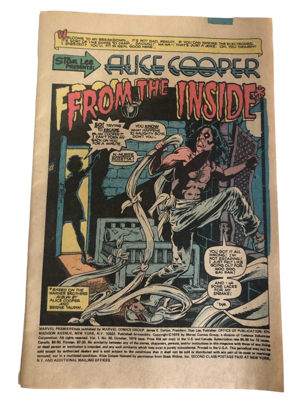 Alice Cooper ‎– Marvel Comics 50th Issue From The Inside