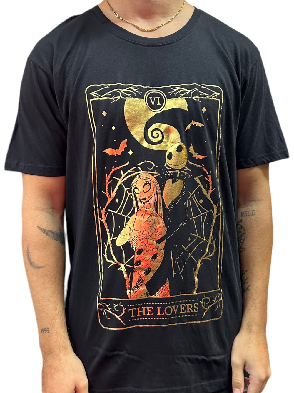 Nightmare Before Christmas Lovers Unisex Official T Shirt EMBELLISHED