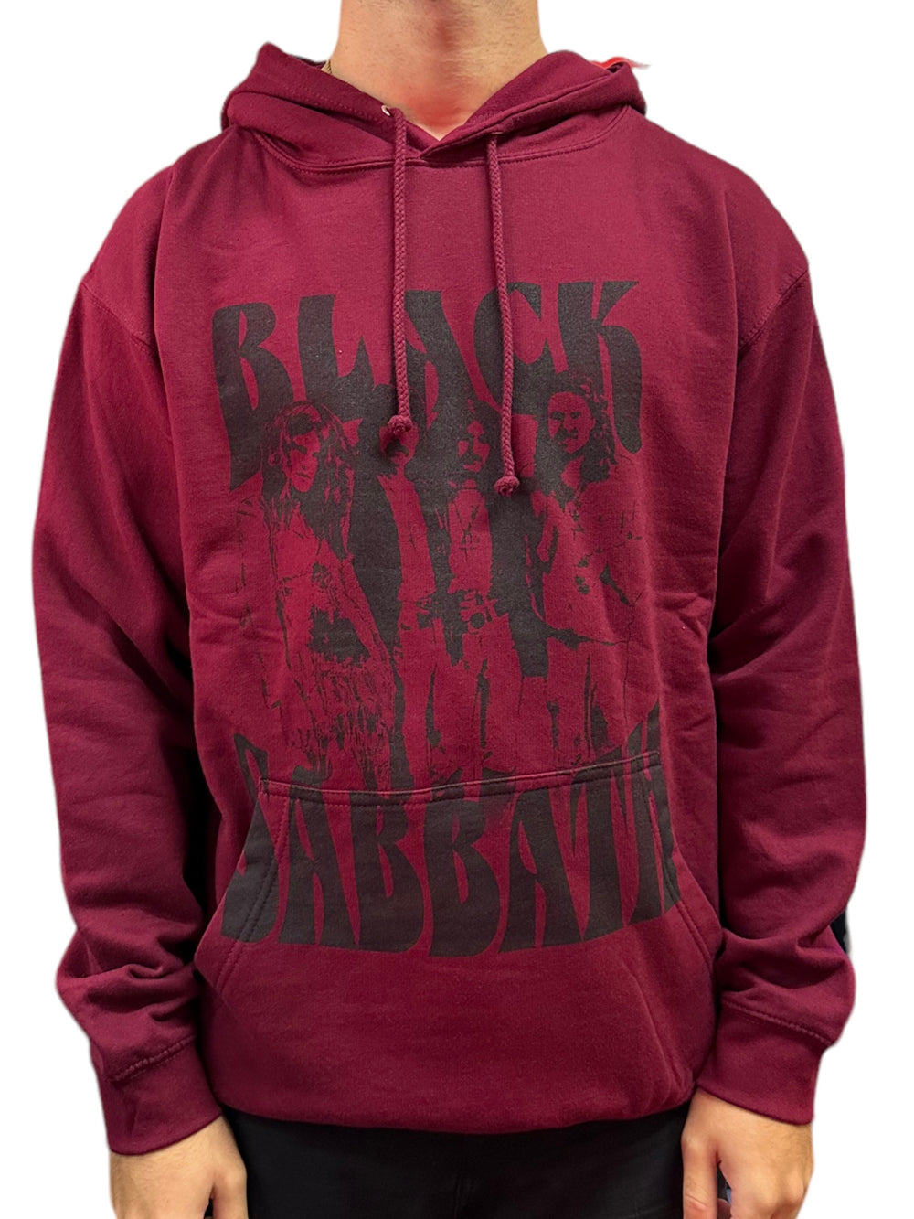 Black Sabbath Maroon Band Pullover Hoodie Unisex Official Brand New Various Sizes