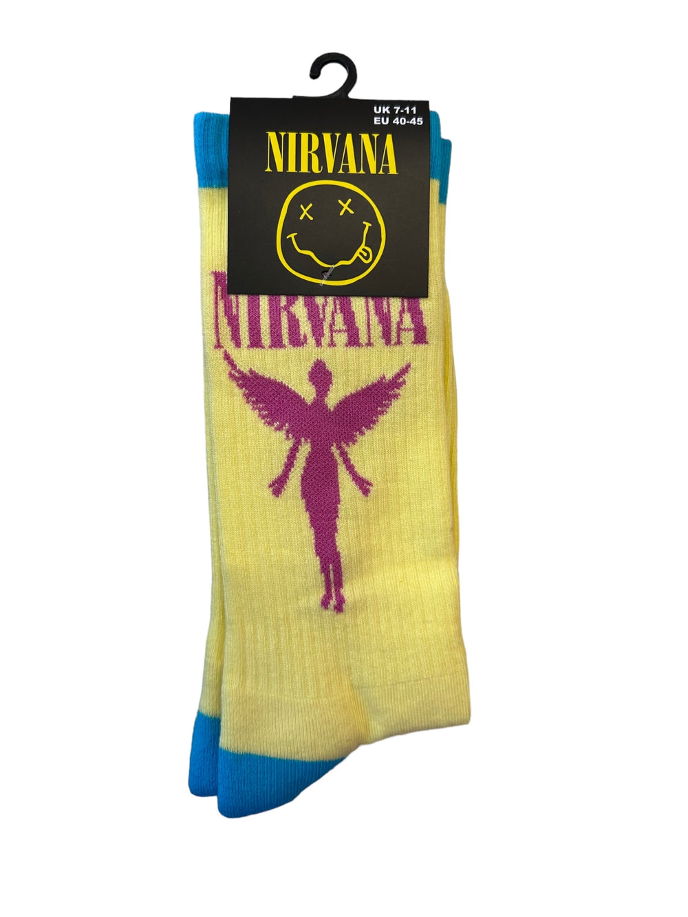Nirvana Angelic YELL Official Product 1 Pair Jacquard Socks Brand New