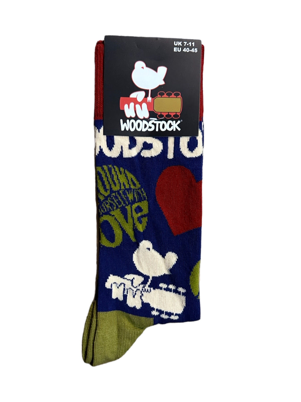 Woodstock Surround Yourself Navy Official Product 1 Pair Jacquard Socks Brand New