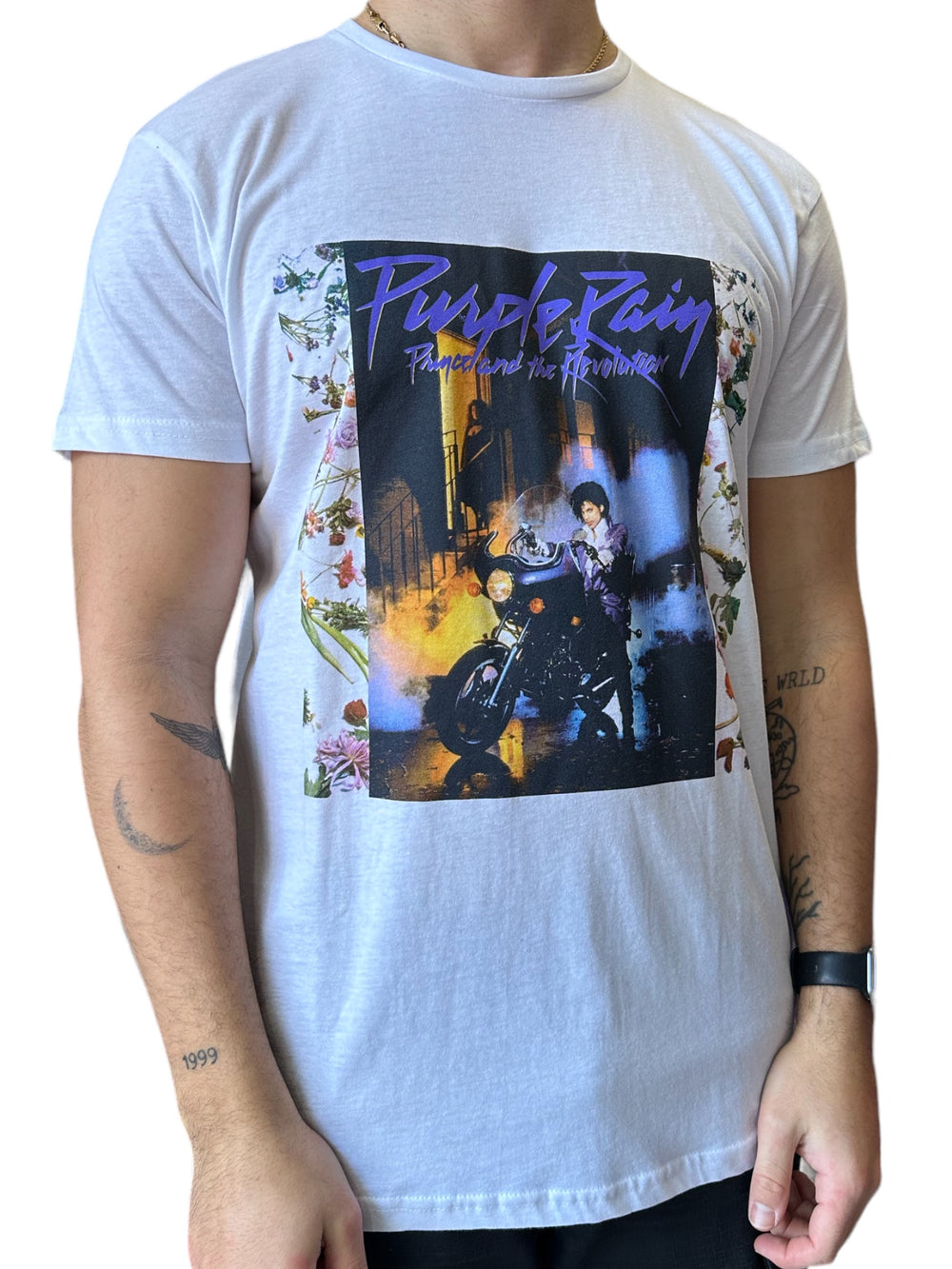 Prince – Purple Rain Album Front Cover Unisex Official T-Shirt NEW