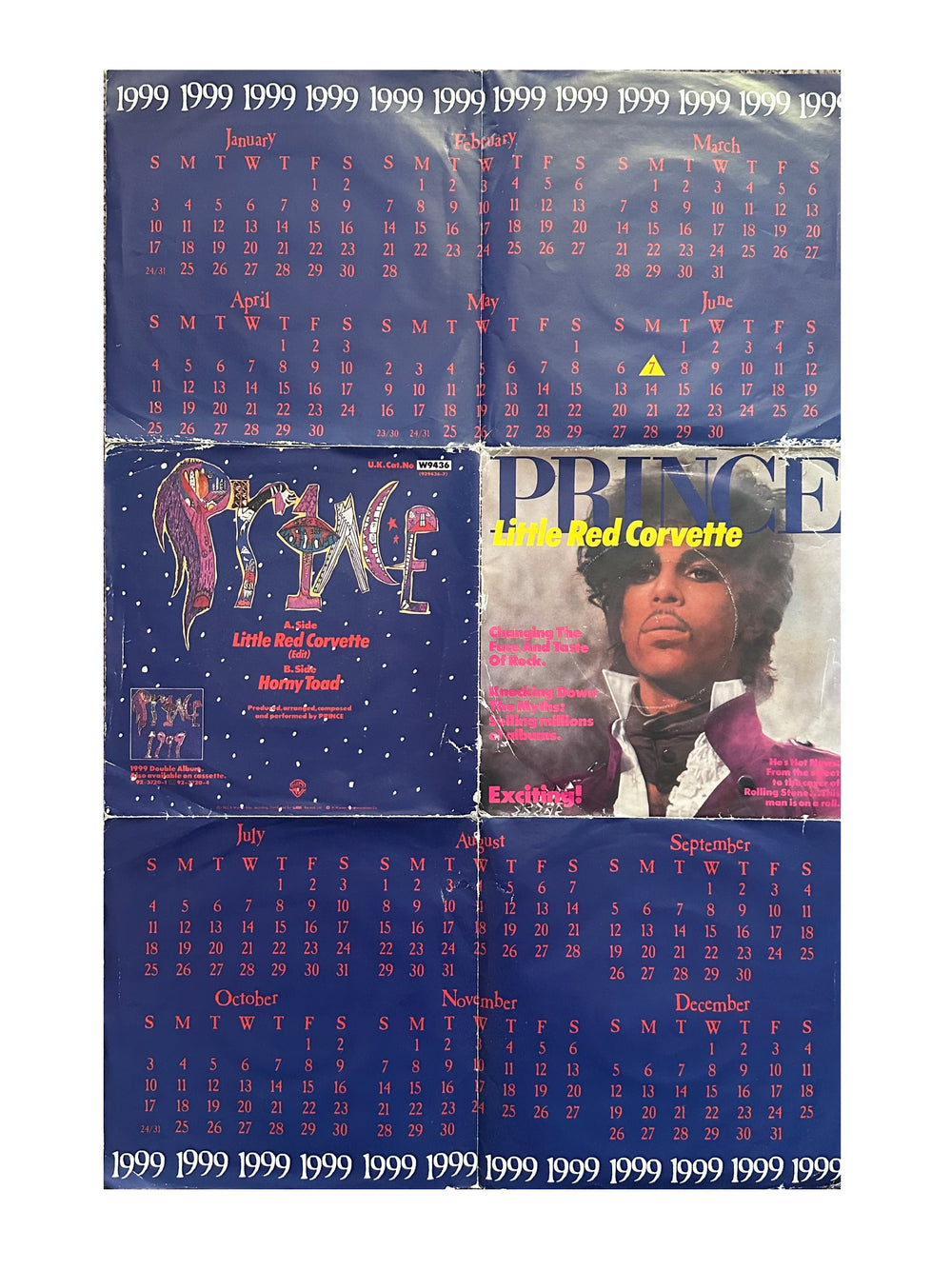 Prince – Little Red Corvette Horny Toad 7" Vinyl Single Poster Sleeve UK Preloved: 1983