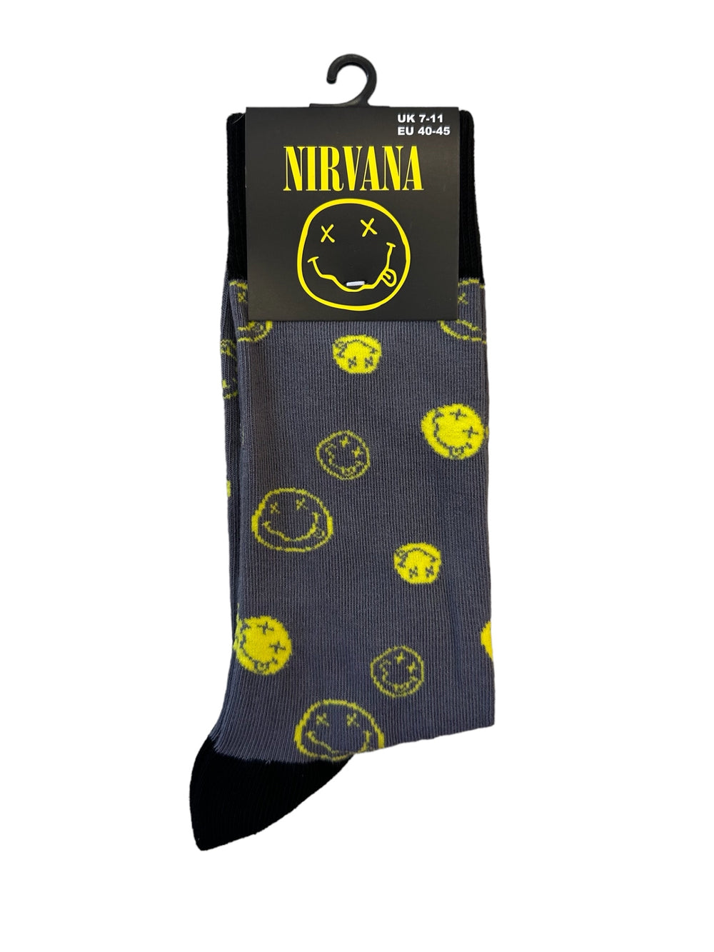 Nirvana Mixed Smileys Official Product 1 Pair Jacquard Socks Brand New