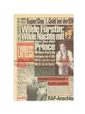 Prince –  German Newspaper August 28th 1986 Front Page & 1 Page Inside Article