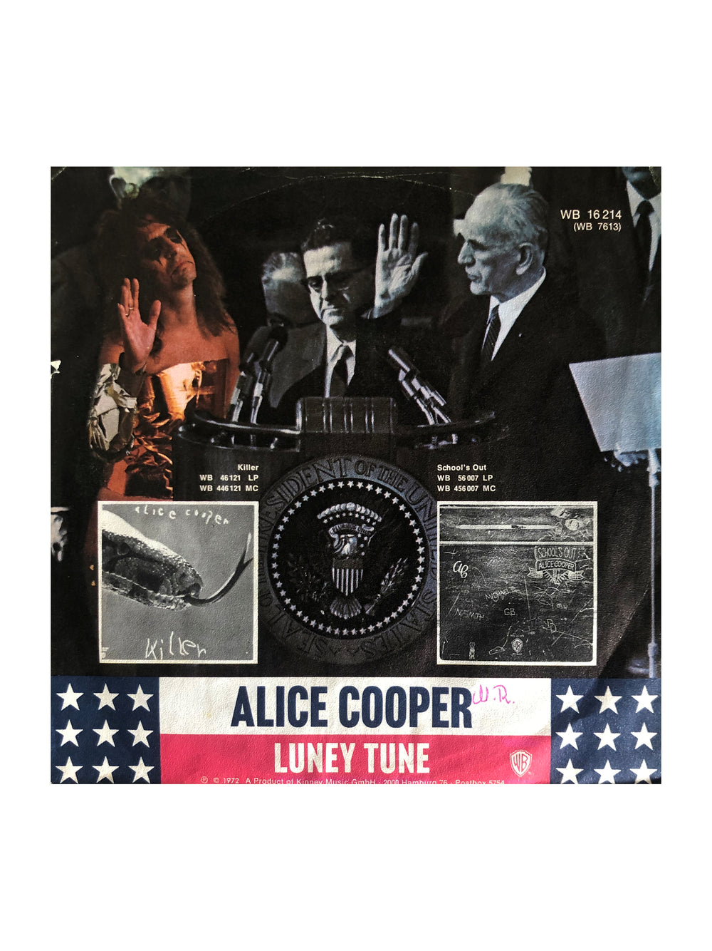 Alice Cooper – Elected! 7" Inch Vinyl Single Germany Preloved: 1972