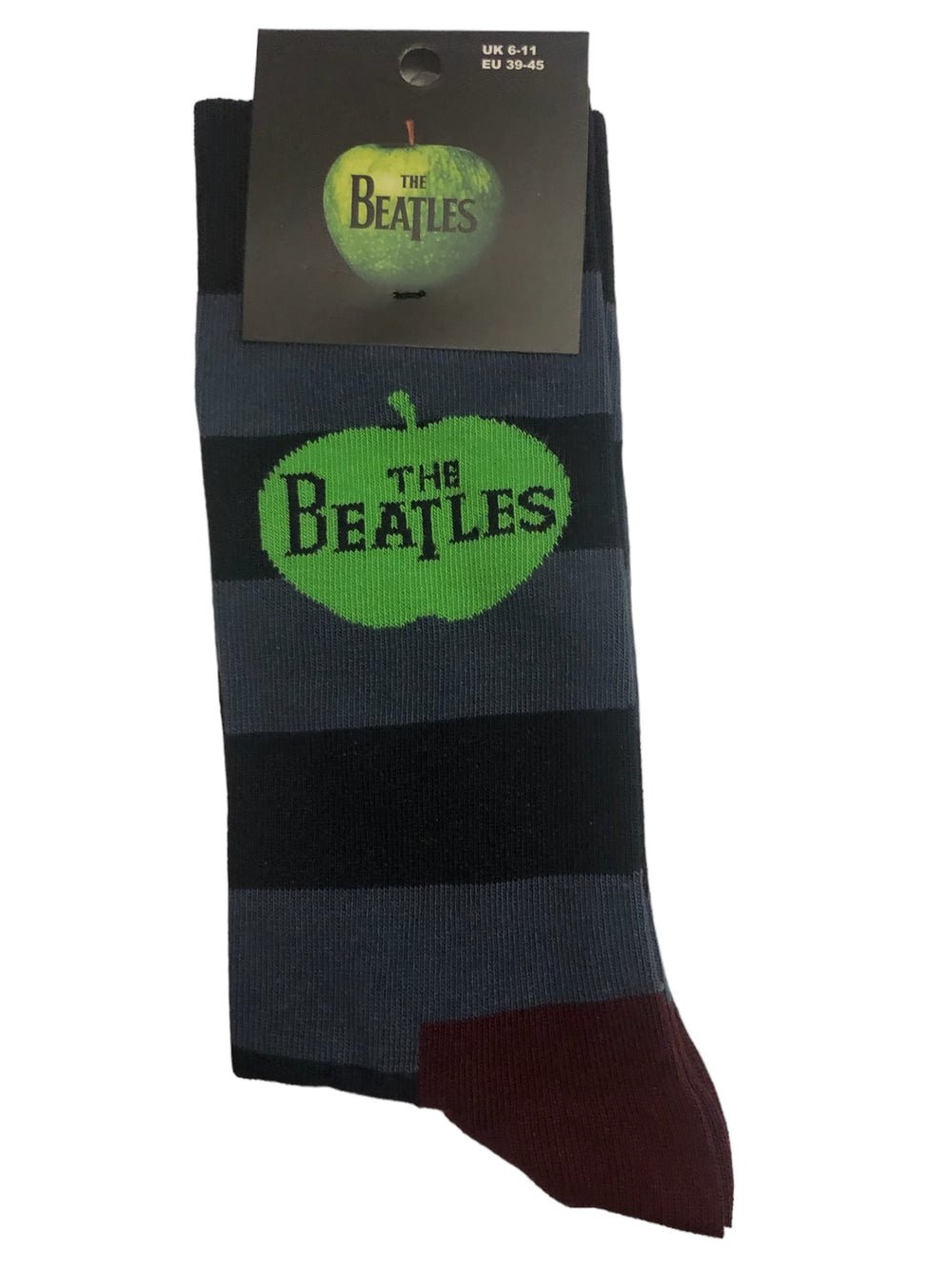 The Beatles Appel & Stripes Official Beatles The Product 1 Pair Jacquard Socks Size 7-11 UK Brand New