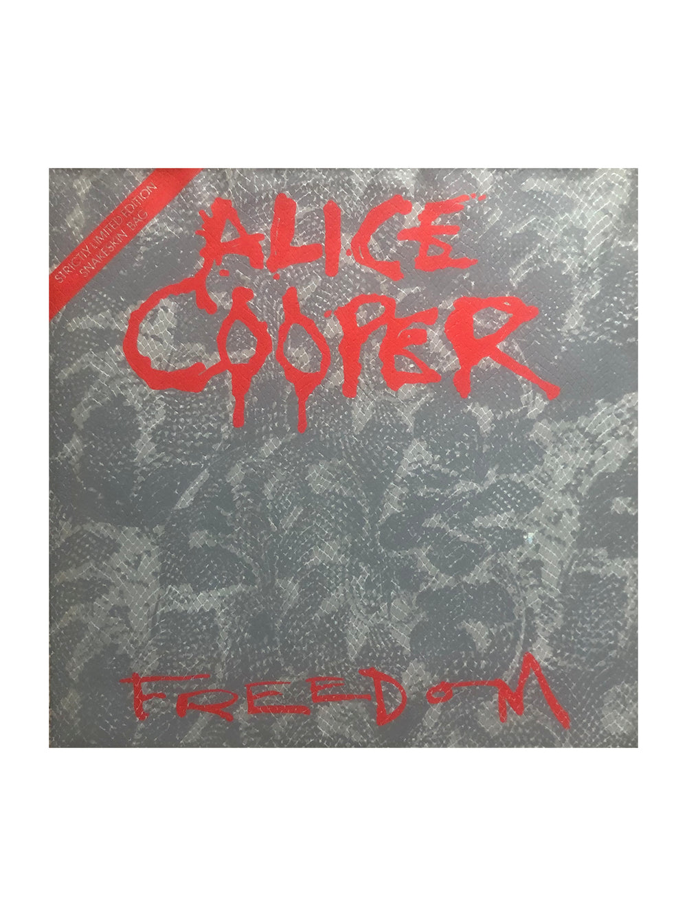 Alice Cooper –  Freedom Vinyl Snakeskin Sleeve MCA 12 Inch UK Preloved:1988