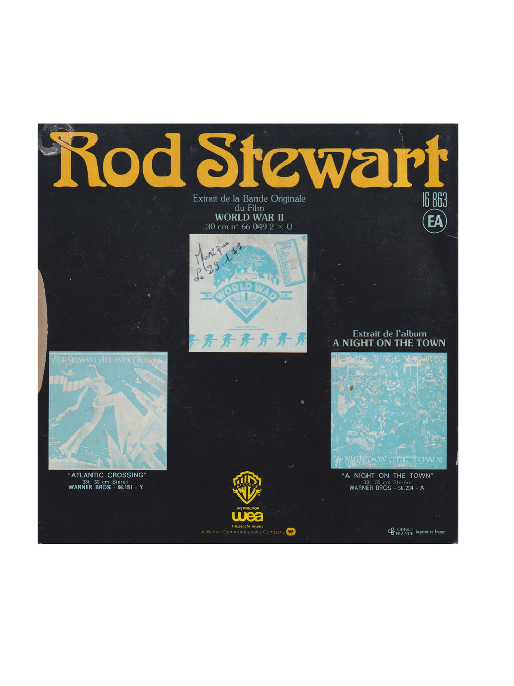 Rod Stewart The First Cut Is The Deepest B/W Get Back 7 Inch Vinyl Single FRANCE PS 1976