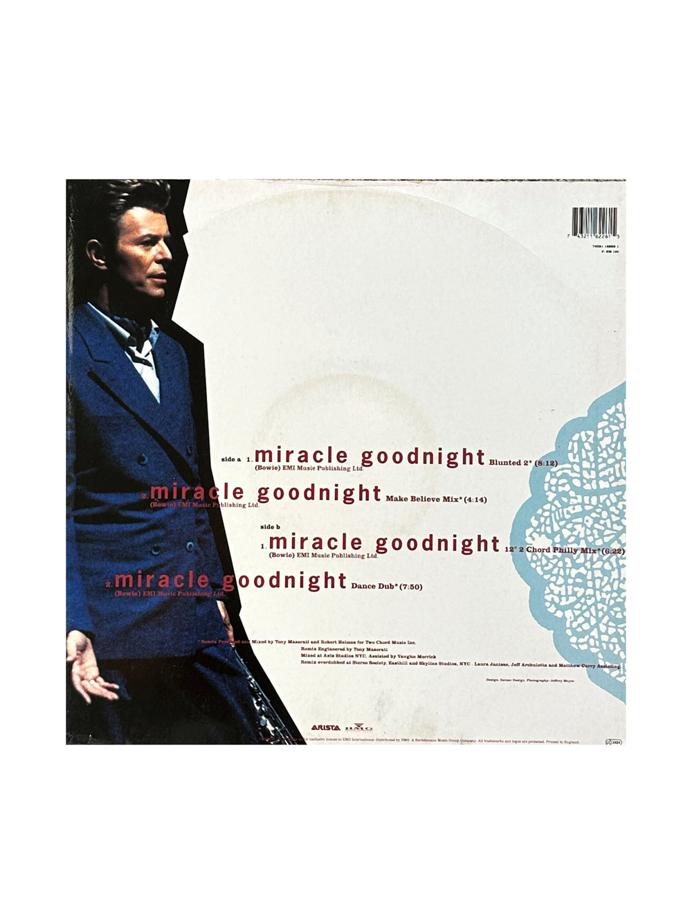 David Bowie - Miracle Goodnight 12" Vinyl UK Single Preloved:1993