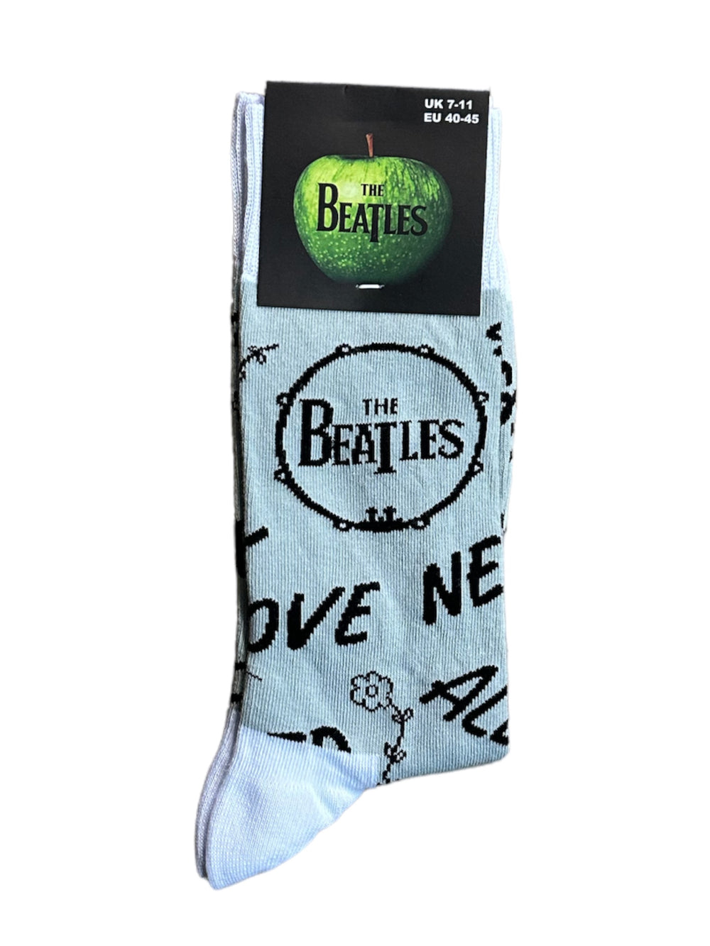Beatles The AYNIL & Drum Grey Official Product 1 Pair Jacquard Socks Brand New