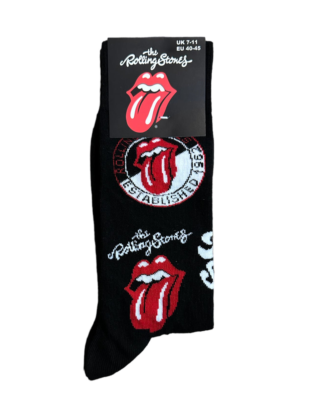 Rolling Stones The - Logos Uni Official Product 1 Pair Jacquard Socks NEW