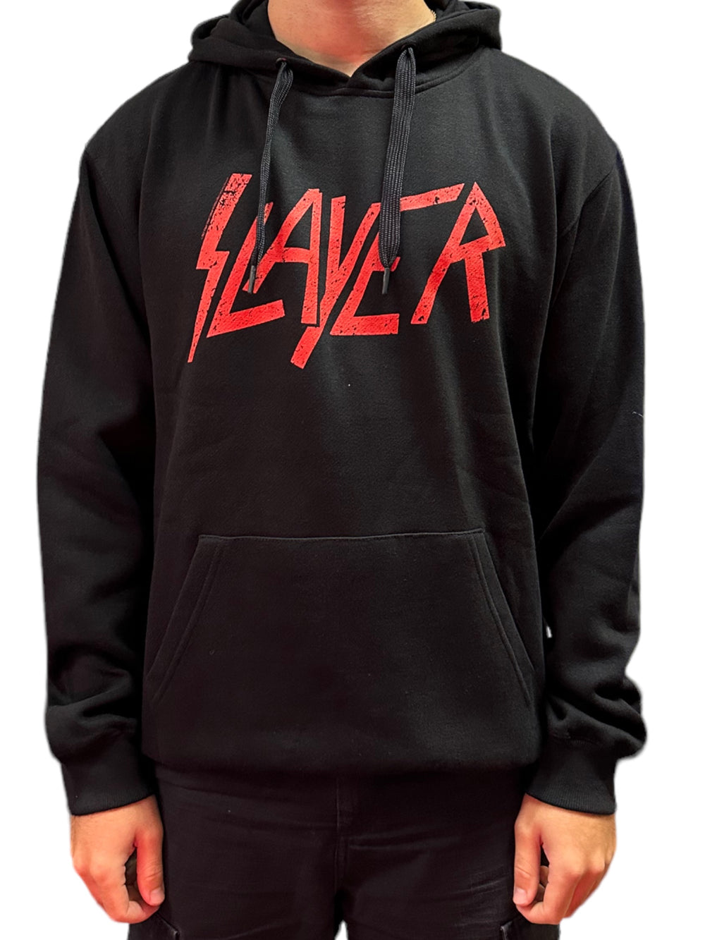 Slayer Distressed Logo Pullover Hoodie Unisex Official Brand New Various Sizes