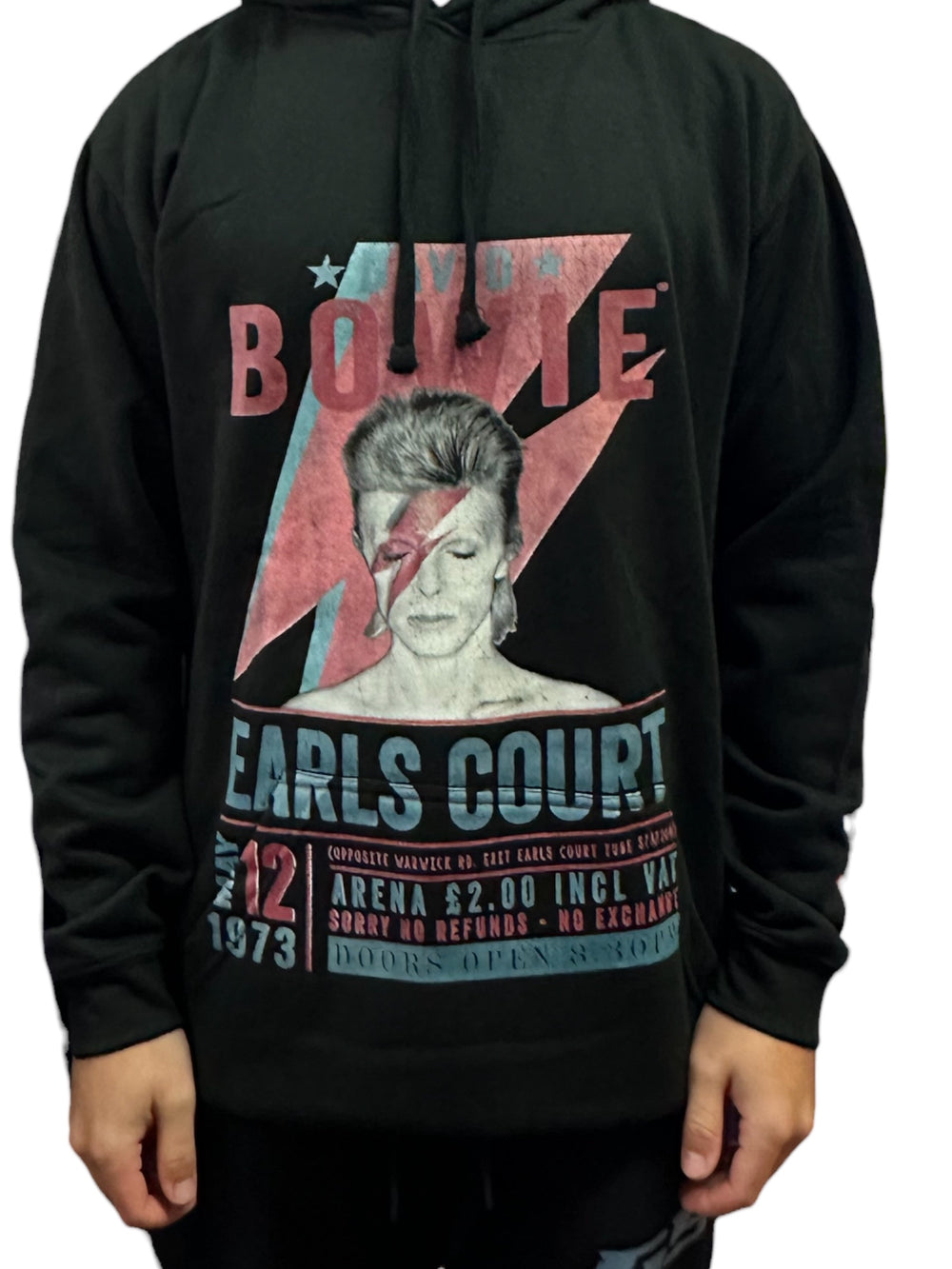 David Bowie - Earls Court '73 Pullover Hoodie Unisex Official Brand New Various Sizes