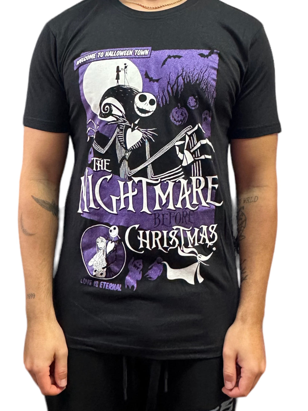 Nightmare Before Christmas Halloween TOWN Unisex Official T Shirt Brand New EMBELLISHED