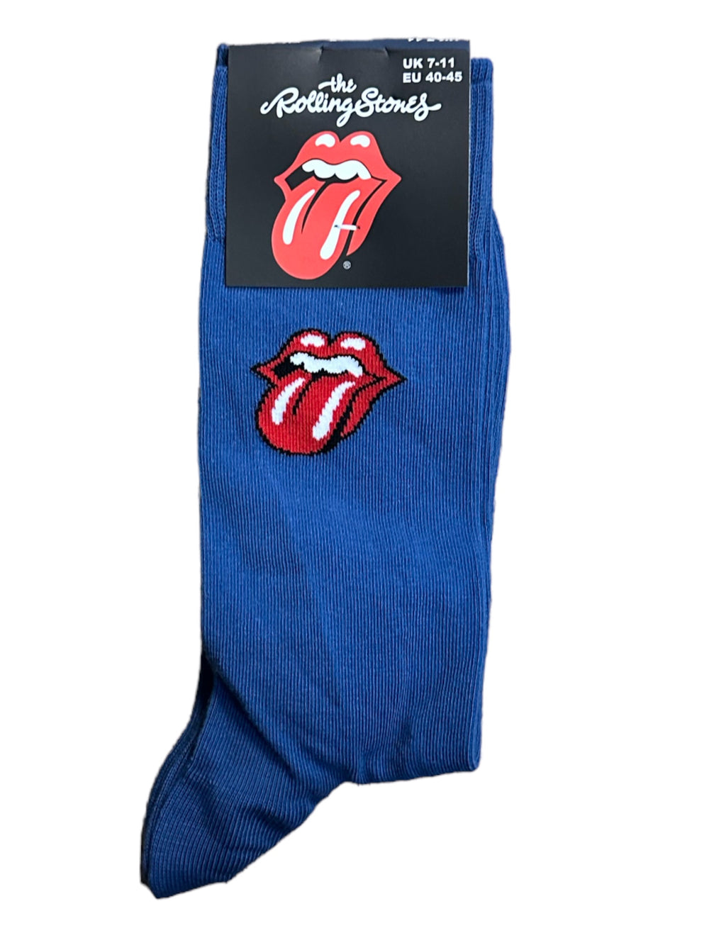 Rolling Stones The - BLUE VERTICLE Official Product 1 Pair Jacquard Socks NEW