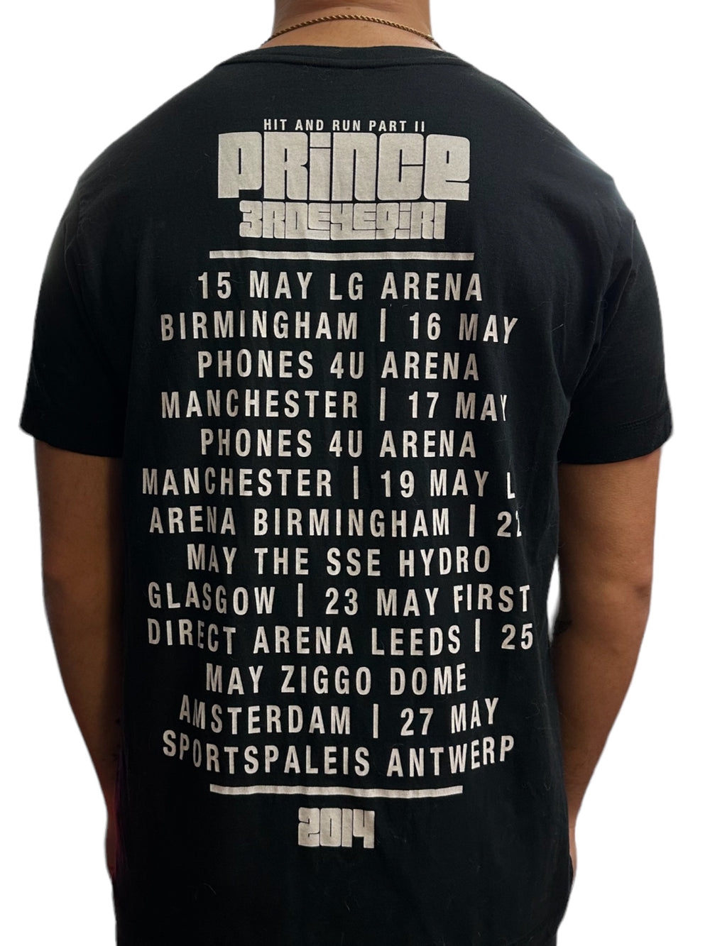 Prince – 3RDEYEGIRL- LIVE Design Official Tour Unisex T Shirt Back Printed MINT: LARGE