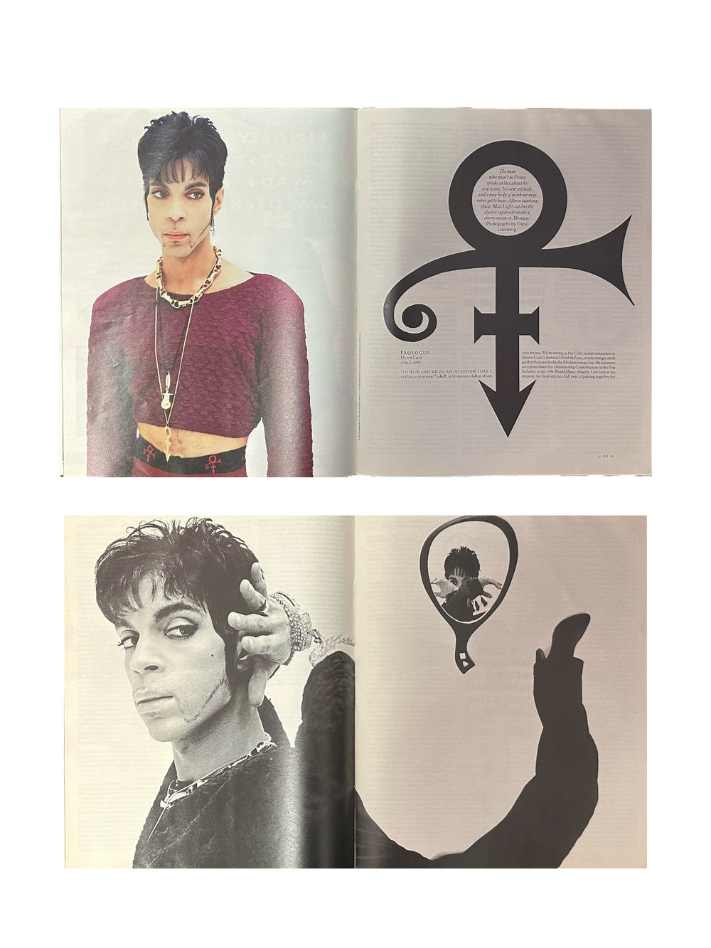 Prince – VIBE Magazine August Cover & 1 Page Features & 7 Page Article Incredible Preloved: 1994