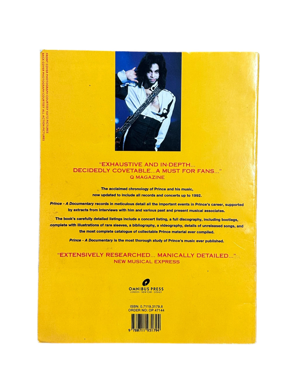 Prince – A Documentary (Updated 1993 Version) Paperback Softback Book 127 Pages Per Nilsen