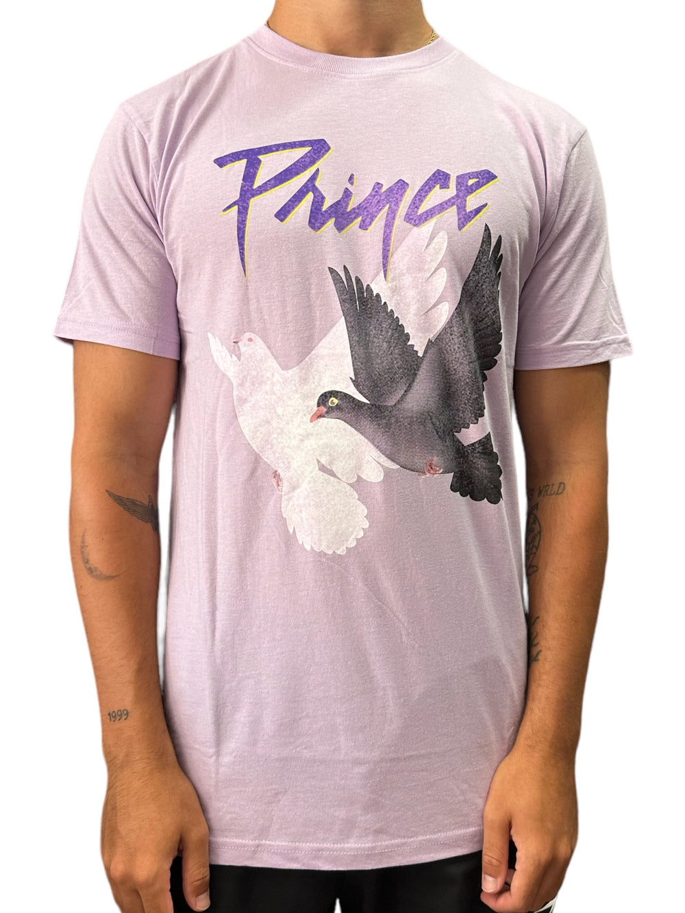Prince Doves Distressed Print Purple Rain Official Unisex T Shirt Brand New Various Sizes