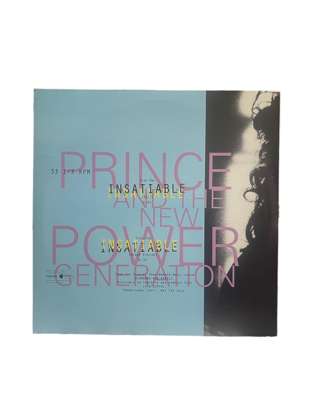 Prince – & The New Power Generation Insatiable Vinyl 12" Single Promo Preloved: US 1991