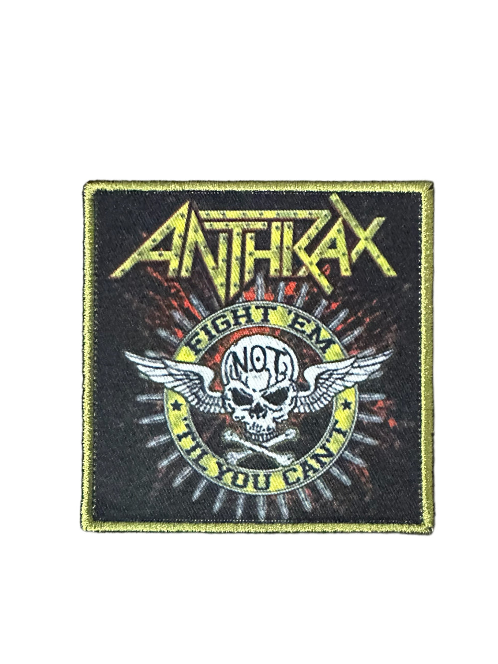 Anthrax Fight 'Em Official Woven Patch Brand New