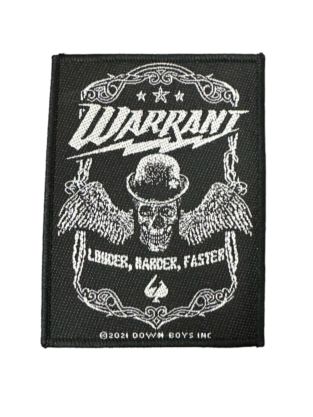Warrant Louder Harder Faster Official Woven Patch Brand New