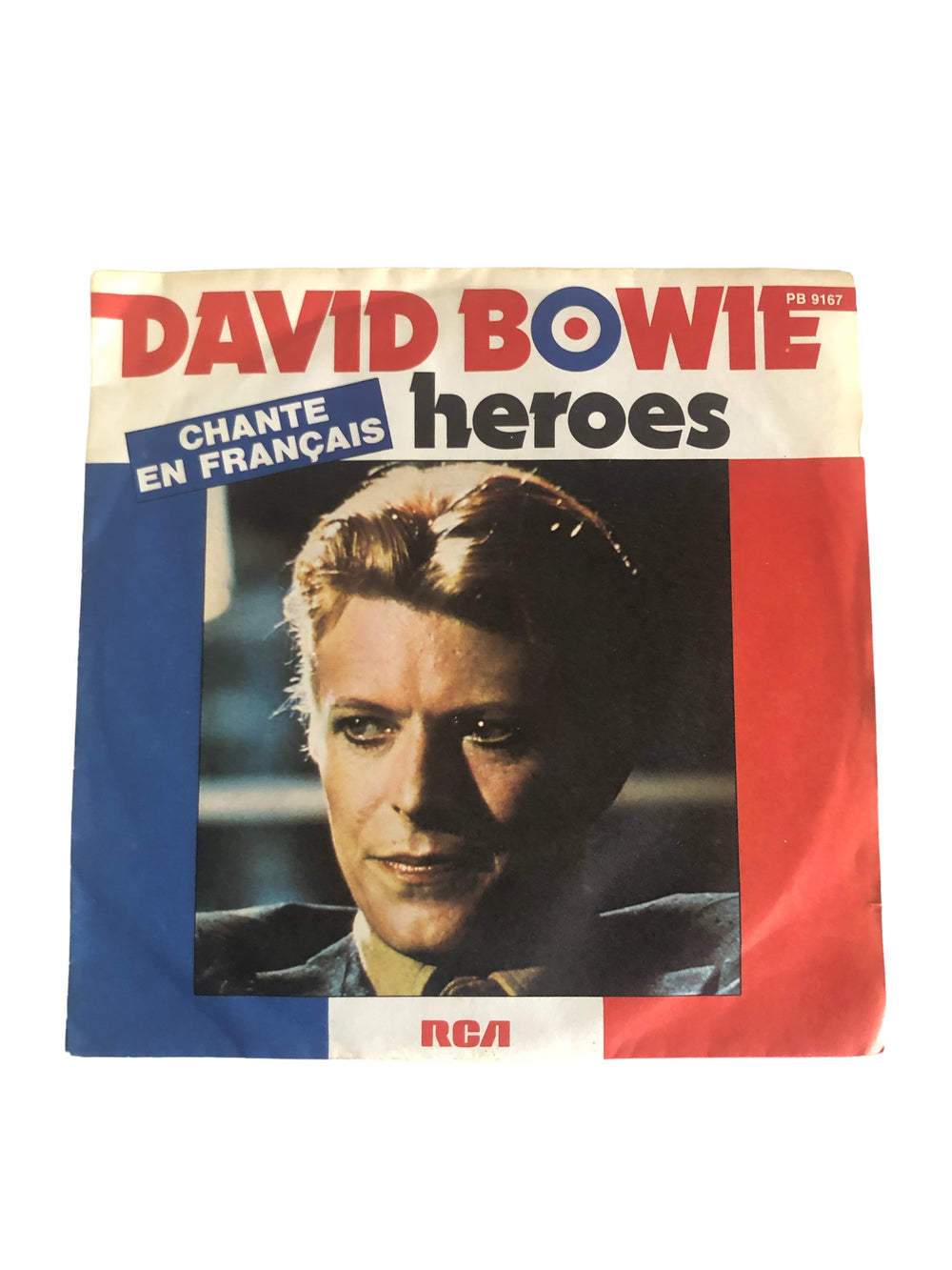 David Bowie ‎– Heroes 7 Inch Vinyl RCA Sung In French Preloved: 1977