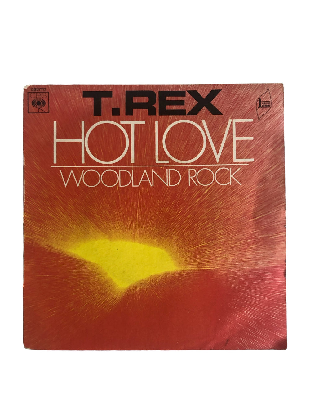 T. Rex ‎– Marc Bolan Hot Love 7 Inch Vinyl CBS France Preloved: 1971