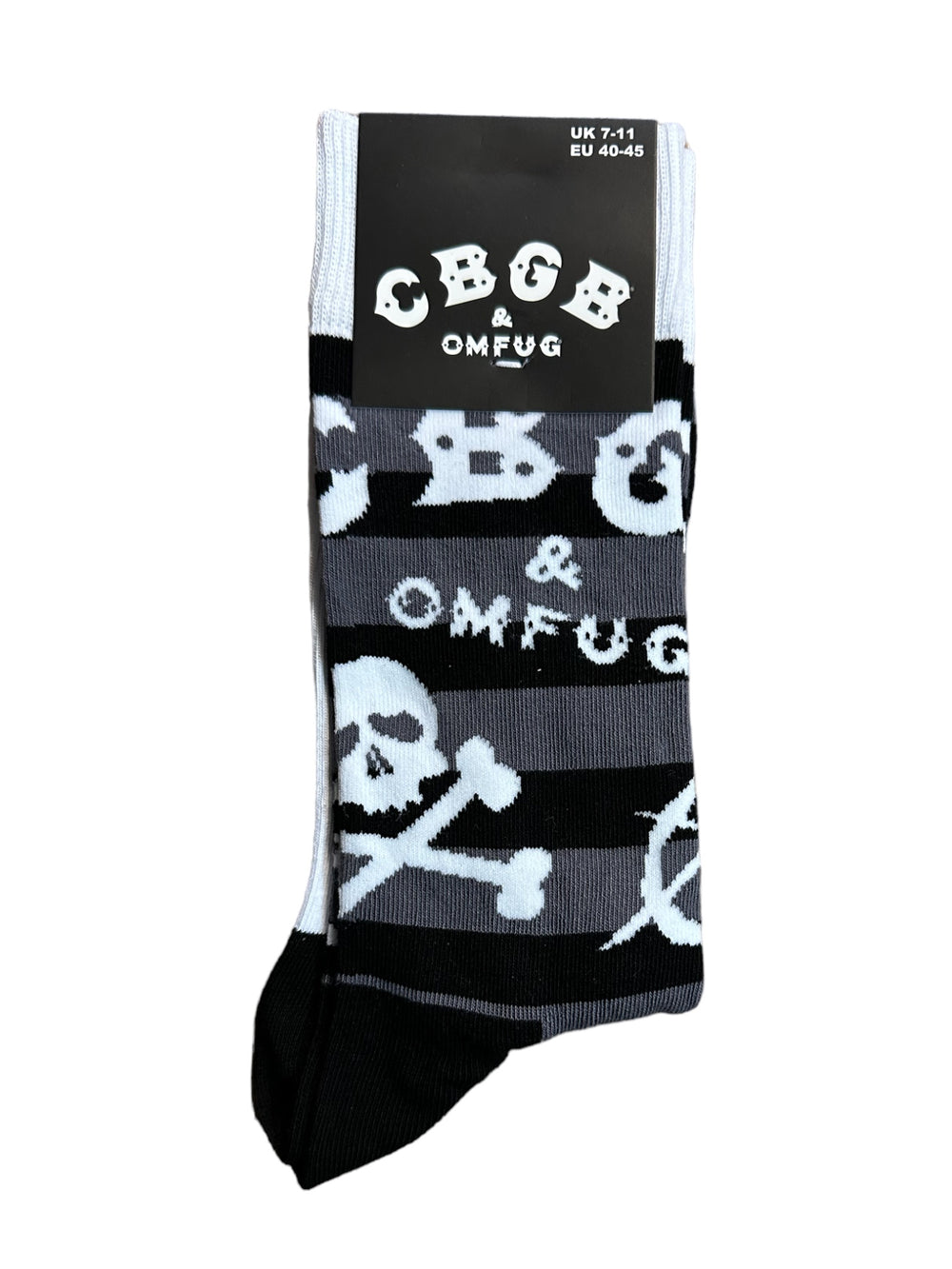 CBGB Logos Punk Rock Official Product 1 Pair Jacquard Socks Brand New