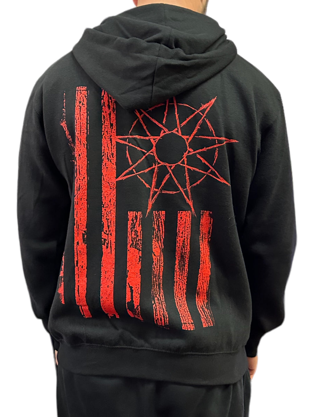 Slipknot 9 Point Flag Zipped Pullover Hoodie Unisex Official Various Sizes NEW