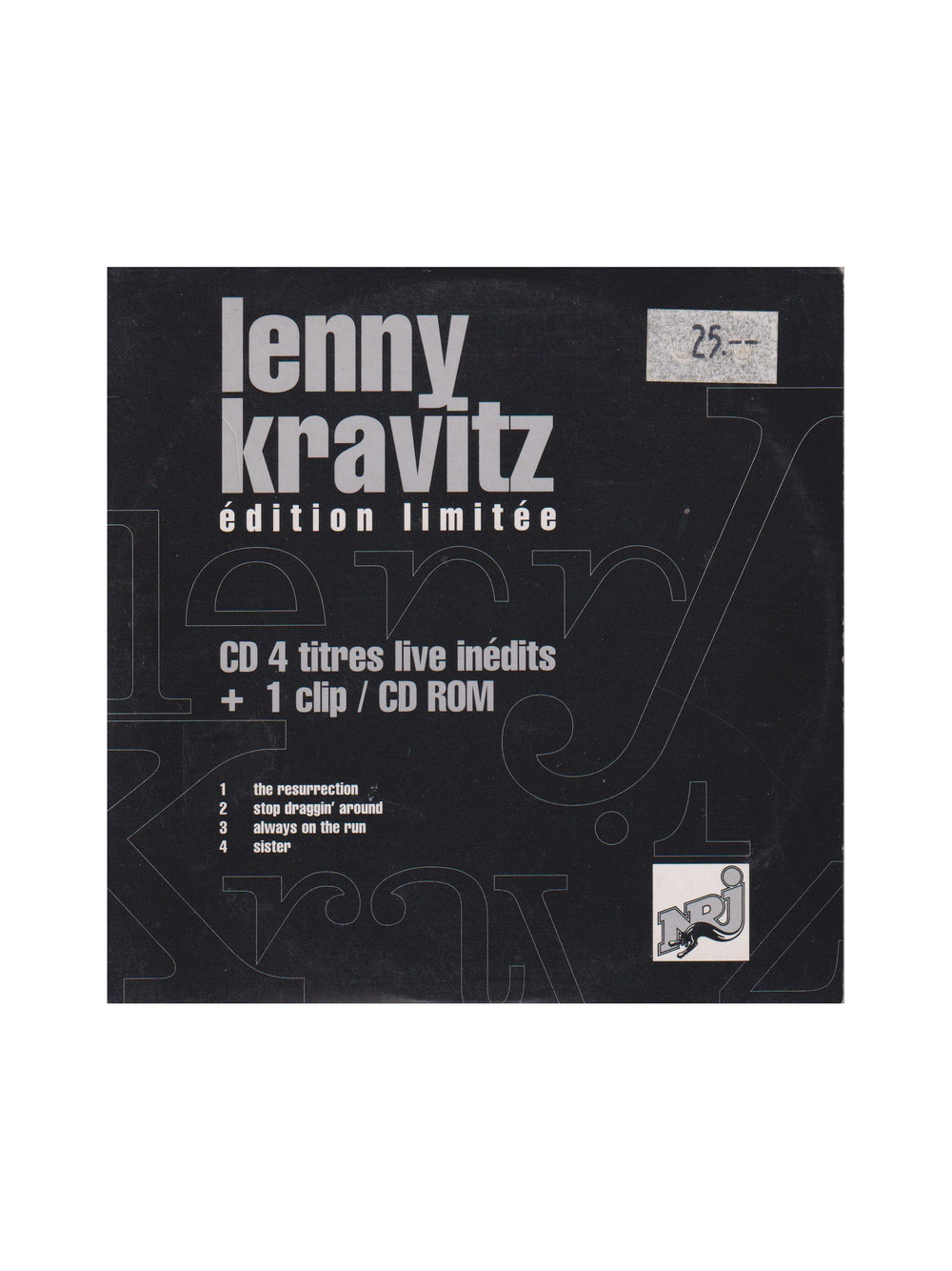 Lenny Kravitz Promotional Only 4 Live Tracks & 1 Video CD Card Sleeve
