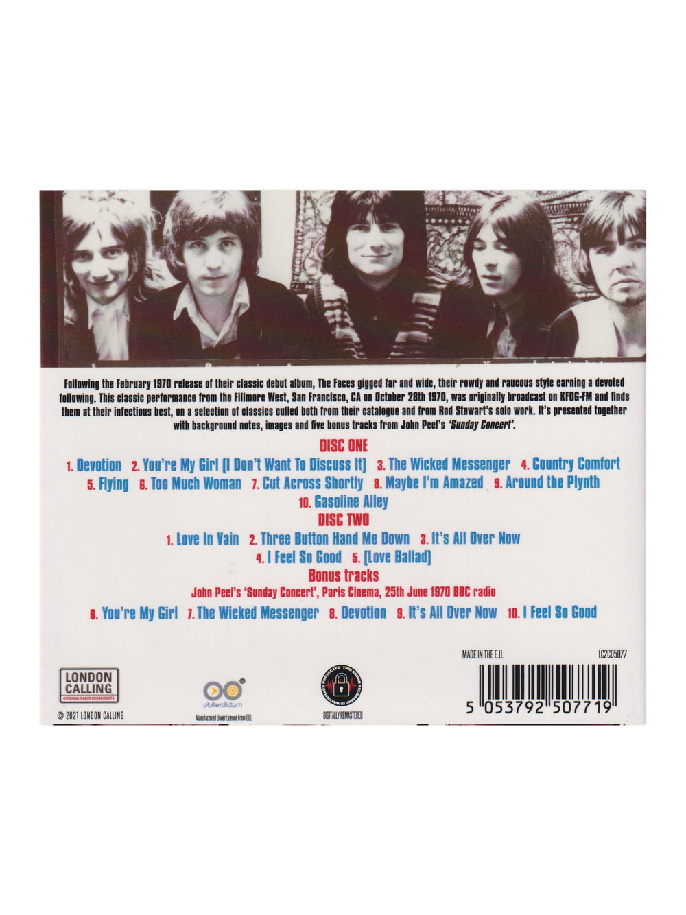 Rod Stewart And The Faces – Live At The Fillmore 1970 2CD Set