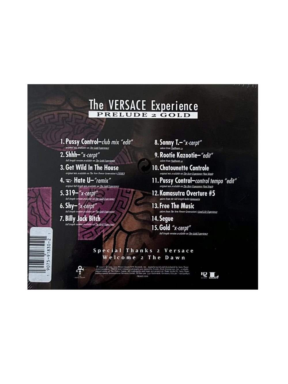 Prince –  O(+>The Versace Experience - Prelude 2 Gold 1 CD Sony Legacy NEW 2019