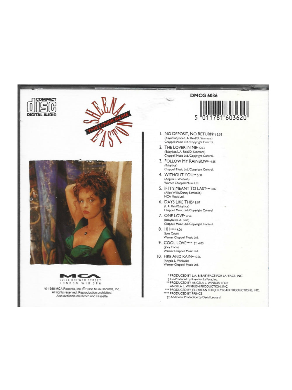 Prince – Sheena Easton The Lover In Me CD Album EU Preloved: 1988